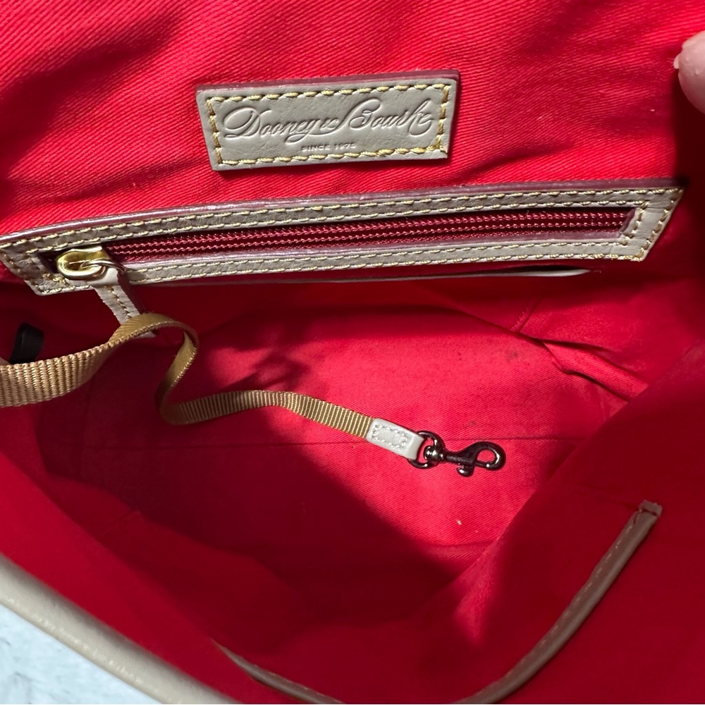 Dooney and Bourke Florentine Large Dottie Crossbody Taupe READ - Picture 12 of 16